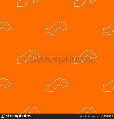 Double headed arrow pattern vector orange for any web design best. Double headed arrow pattern vector orange