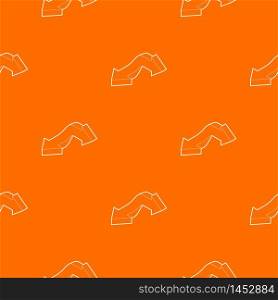 Double headed arrow pattern vector orange for any web design best. Double headed arrow pattern vector orange