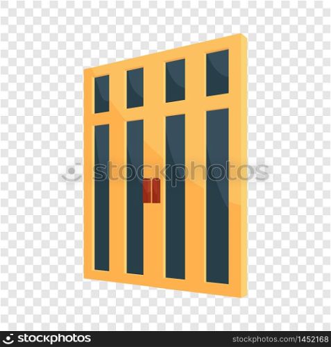 Double interior door icon. Cartoon illustration of door vector icon for web design. Double interior door icon, cartoon style
