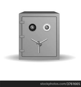 Double lock safe icon isolated on white background, vector illustration