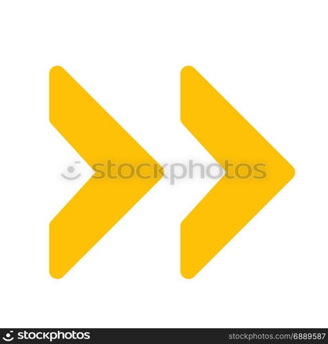 double next arrow, icon on isolated background