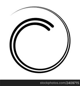 Double round spiral logo template stock illustration