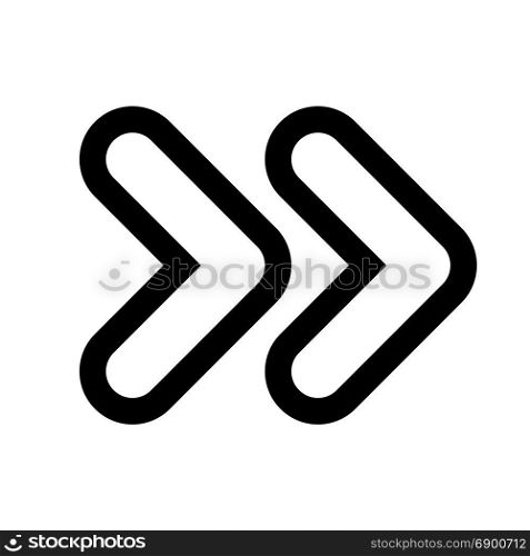 double rounded arrow, icon on isolated background