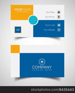 Double-sided creative and modern business card template. Vector illustration