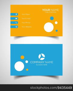 Double-sided creative and modern business card template. Vector illustration