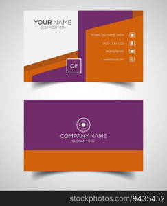 Double-sided creative and modern business card template. Vector illustration