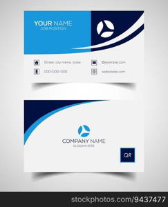 Double-sided creative and modern business card template. Vector illustration