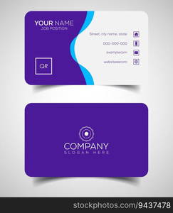 Double-sided creative and modern business card template. Vector illustration