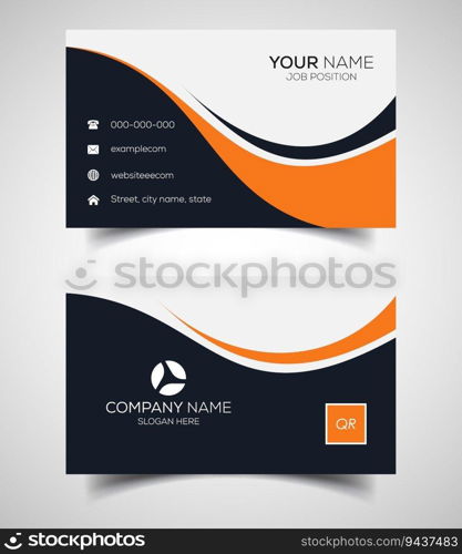 Double-sided creative and modern business card template. Vector illustration