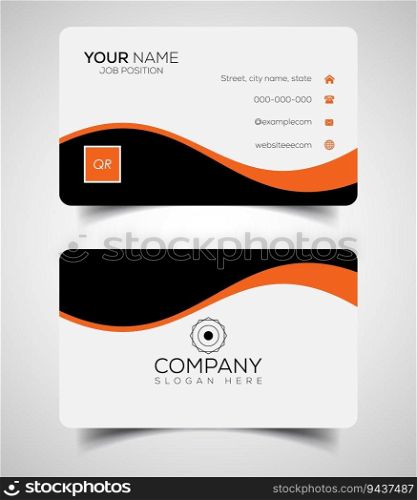 Double-sided creative and modern business card template. Vector illustration