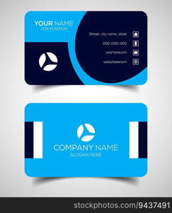 Double-sided creative and modern business card template. Vector illustration