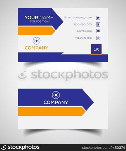 Double-sided creative and modern business card template. Vector illustration