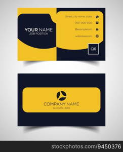 Double-sided creative and modern business card template. Vector illustration