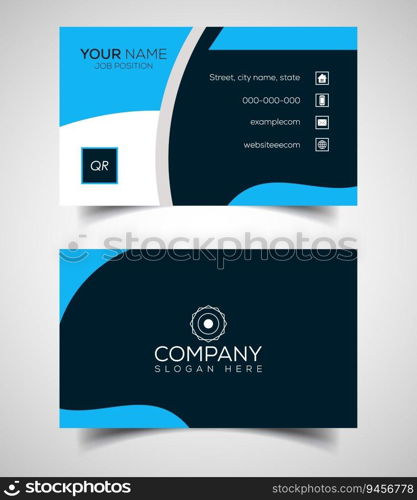 Double-sided creative and modern business card template. Vector illustration