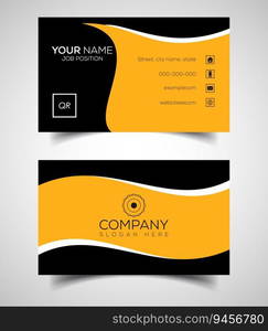 Double-sided creative and modern business card template. Vector illustration