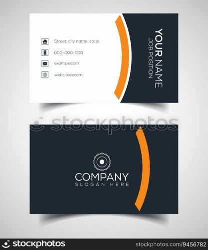 Double-sided creative and modern business card template. Vector illustration