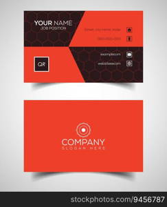 Double-sided creative and modern business card template. Vector illustration