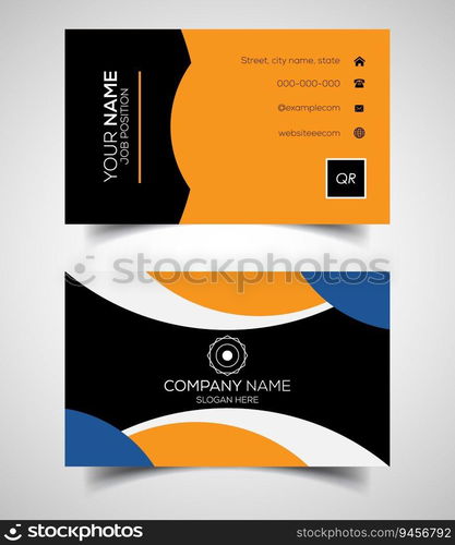 Double-sided creative and modern business card template. Vector illustration