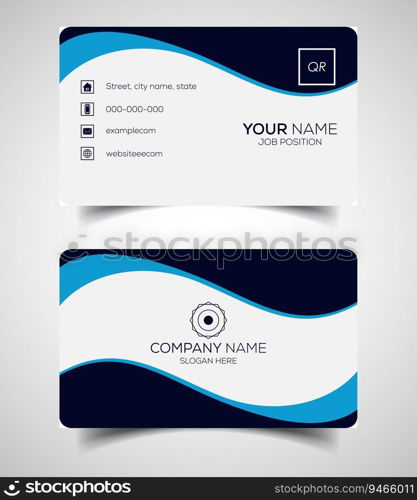 Double-sided creative and modern business card template. Vector illustration