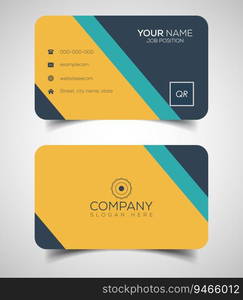 Double-sided creative and modern business card template. Vector illustration