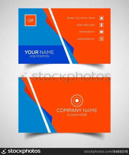 Double-sided creative and modern business card template. Vector illustration