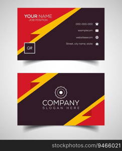 Double-sided creative and modern business card template. Vector illustration