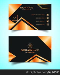 Double-Sided Luxury, Modern and Elegant Business Card Design Template. Vector Illustration