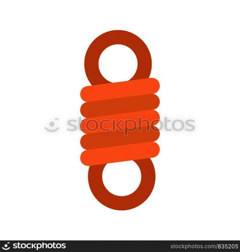 Double spring coil icon. Flat illustration of double spring coil vector icon for web isolated on white. Double spring coil icon, flat style