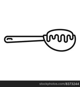 Dough spoon icon outline vector. Flour pastry. Cake wheat. Dough spoon icon outline vector. Flour pastry