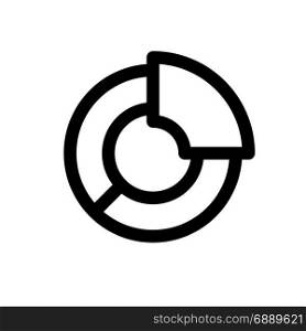 doughnut chart, icon on isolated background