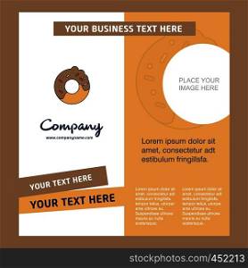 Doughnut Company Brochure Template. Vector Busienss Template
