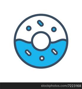 doughnut icon vector filled color