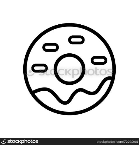 doughnut icon vector line style