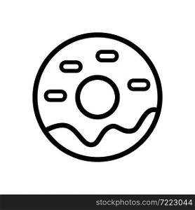 doughnut icon vector line style