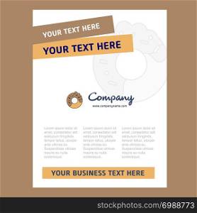 Doughnut Title Page Design for Company profile ,annual report, presentations, leaflet, Brochure Vector Background