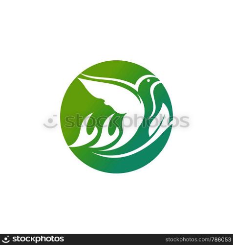 dove and leaf logo template