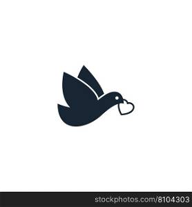 Dove creative icon from valentines day icons Vector Image