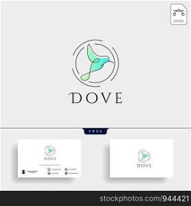 Dove Flying Bird Cosmetic Logo template vector icon element isolated. Dove Flying Bird Cosmetic Logo template vector icon
