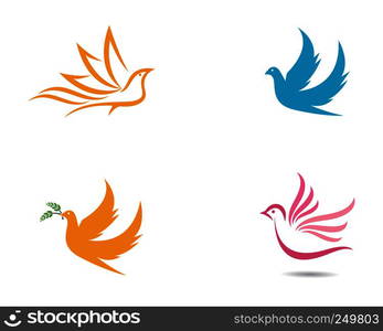 Dove logo template vector icon illustration design