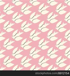 dove seamless pattern. The dove bird is a symbol of peace. Simple cute vector drawing in doodle style. dove seamless pattern. The dove bird is a symbol of peace. vector drawing in doodle style