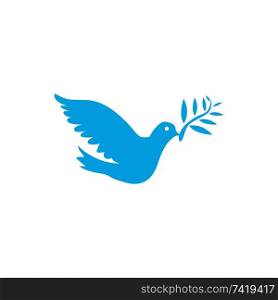 Dove vector. Isolated blue icon