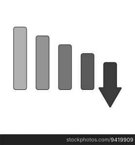 Down and expenses icon. Element of financial, diagrams and reports icon . Vector illustration. stock image. EPS 10.. Down and expenses icon. Element of financial, diagrams and reports icon. Vector illustration. stock image.