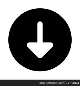Down arrow direction button to download and save