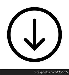 Down arrow direction button to download and save