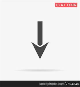 Down Arrow flat vector icon. Hand drawn style design illustrations.. Down Arrow flat vector icon
