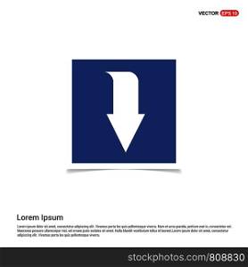Down Arrow Icon - Blue photo Frame