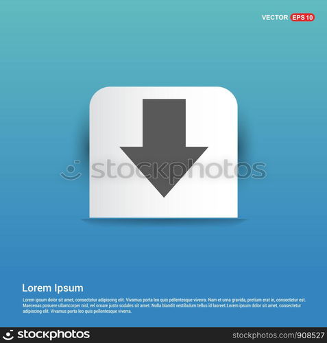 Down Arrow Icon - Blue Sticker button