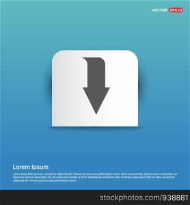 Down Arrow Icon - Blue Sticker button