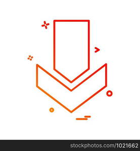 Down arrow icon design vector