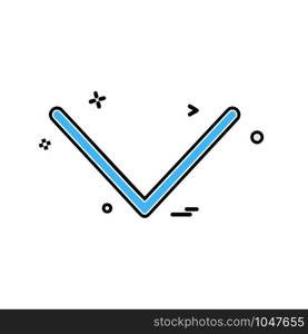 Down arrow icon design vector